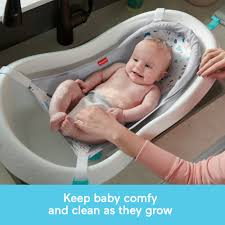 Many parents choose to bathe baby in the bathroom or kitchen sink, often with a sink insert baby bath seat that helps cradle baby and provide support. Buy Fisher Price 4 In 1 Sling N Seat Baby Bath Tub Ocean Sands Online In Turkey 183349662