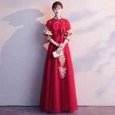 When finding the perfect wedding dress, if you're all about the detailing, our collection of embroidered gowns below will have you pawing your screen! Double Sleeve Floral Embroidery Pleated Skirt Traditional Chinese Wedd Idreammart