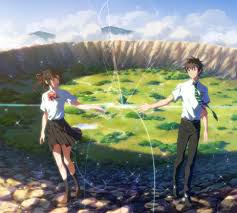 Your name wallpapers, sky, stars, kimi no na wa, lights. Kimi No Na Wa Anime Miyamizu Mitsuha Your Name Tachibana Taki Knee Highs Wallpaper Anime Wallpaper Better