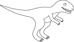 T Rex Line Art Free Clip Art Dinosaur Color Page Dinosaur Images Line Art Free Art