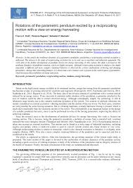 Experto asegura que rosario va camino a superar los 700 casos diarios. Pdf Rotations Of The Parametric Pendulum Excited By A Reciprocating Motion With A View On Energy Harvesting