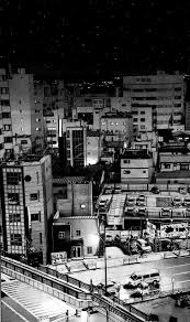 Black And White Cityscape Image Result For Black And White Illustration Of Night City Anime City Building Aesthetic Anime Scenery