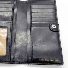 Vintage Lauren Ralph sell Lauren Leather Black Snap Closure Wallet