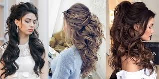 This versatile hairdo sweeps the hair to the side, creating a waterfall curl effect, giving you a dramatic, classy look for prom. Prom Hairstyles For Medium Curly Hair