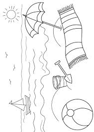 Beach Colouring Page For Kids In Summer Beach Coloring Pages Summer Coloring Pages Beach Crafts For Kids