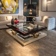 For rectangular tables, you'll need a table that is at least 48″ long to seat 6 people, 72″ for 8 and 96″ to seat 12 people. High End Square Ebony Coffee Table Juliettes Interiors Center Table Living Room Centre Table Living Room Coffee Table