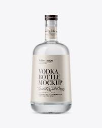 Clear Glass Vodka Bottle Mockup In Bottle Mockups On Yellow Images Object Mockups Bottle Mockup Vodka Bottle Mockup