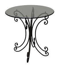 Square metal bar height outdoor dining table. Wrought Iron Base Round Glass Top Bistro Dining Table Chairish