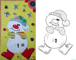 Muñeco De Nieve Para Colorear Facil