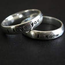 Han And Leia Bands Geeky Engagement Rings Star Wars Wedding Ring Geeky Wedding Rings