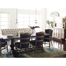 Full tufting seat & back. Andrea French Country Tufted Sand Long Dining Bench Banquette Long Above 55 W Kathy Kuo Home