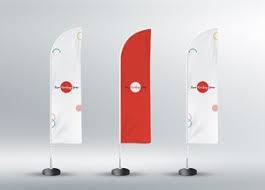 Next Stop Pinterest Feather Flags Mockup Psd Mockup Design