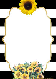 Birthday Invitation Card Clipart Black And White Free Printable Sunflower Birthday Invitation Templates Drevio Sunflower Invitations Flower Baby Shower Invites Birthday Invitation Templates