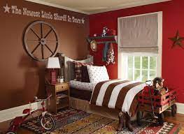 Whether you want inspiration for planning western home designs or are building designer western home designs from scratch, houzz has pictures from the best designers, decorators, and architects in the country, including cornerstone architects and eminent interior design. Decorating A Cowboy Western Boys Bedroom Ideas Red Kids Rooms Red Kids Bedroom Western Themed Bedroom