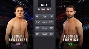 Joseph benavidez born on july 31, 1984 in san antonio, texas, usa. Joseph Benavidez Vs Jussier Formiga Ea Sports Ufc 3 Cpu Vs Cpu Youtube