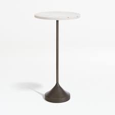 Prost Tall Brass And Marble Drink Table Reviews Crate And Barrel In 2020 Drink Table Small Metal Table Target Side Table