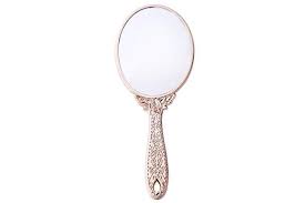 Vintage hand mirror with flowers and butterfly. Dick Smith Rose Gold Carved Oval Xpxkj Hand Mirror Vintage Handheld Mirror With Handle Vanity Makeup Mirror Travel Mirrors Carved Oval Rose Gold Health Beauty Makeup