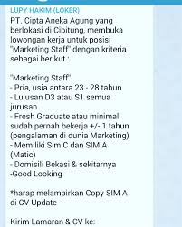 Setelah sekian lama aku ga post mengenai hal ini, dikarenakan selama beberapa bulan aku ga cari kerja dan terjebak di rumah. Lowongan Kerja Usia 28 Tahun Di Bekasi Belajar
