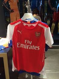 Raglan sleeve construction for freedom of movement. Picture New Arsenal Shirt In Official Puma Store Fresh Arsenal