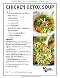 For a warming weeknight meal, try this quick and easy recipe for a brothy chicken soup full of carrots, peas, and egg noodles. Chicken Detox Soup