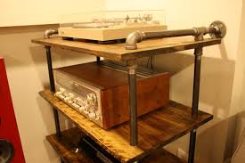 Having been down the diy route with previous racks i decided to do so again. Diy Gear Rack Black Steel Pipe Audiokarma Home Audio Stereo Discussion Forums