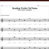 Treble clef note reading #231234 1