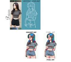 Play draw your cartoon character, drawing master, draw in, drawing spongebob, draw, drawing tutorial male. Draw Art Sprites Animation For Video Games As Indie Game Or Visual Novel Artist By Scioservice Fiverr
