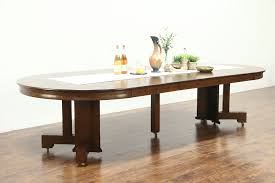 arts & crafts mission oak antique round