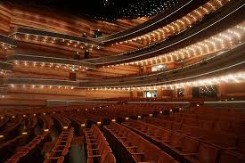 the interior decor and color scheme of eccles theater was