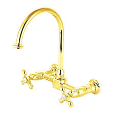 Unlacquered brass faucet, solid wall handcrafted moroccan tap, heavyweight and made of pure copper, wall mounted copper faucet. Wallmount Kitchen Faucets