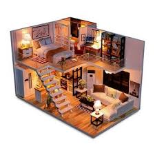 Studio Moderne 1 12 De Nuit Maison Sims Plans Petite Maison Moderne Maison De Poupee