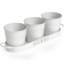 barnyard designs herb pot planter set