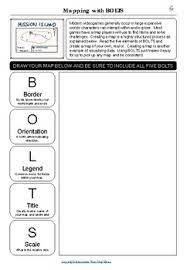 A standard map in atlases would normally have an arrow that points north. Mapping With Bolts Task Template Geography Math Location Scale
