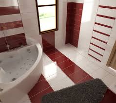 Rot schafft es darüber hinaus auch sehr gut, harte kontraste zu mildern. Bilder 3d Interieur Badezimmer Rot Weiss Baie Ral Arnisal 2