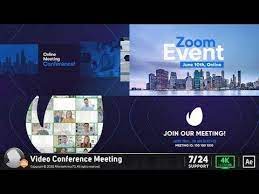 Video Conference Online Zoom Meeting Videohive After Effects Templates Event Promo Online Conference Conference Meeting
