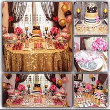 Black And Gold Party Set Up Birthday Set Up Black Gold And Pink Decoration 30th Birthday Party Decorations Birthday Party Decorations Pink Decor