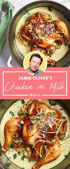 Season it generously all over with salt and pepper, and fry it in the butter, turning the chicken to get an even color all over, until golden. Jamie Oliver S Chicken In Milk Recipe Kitchn