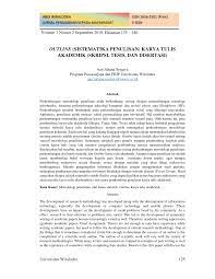 (1) tahapan perencanaan & pembuatan sid, (2) tahapan penerapan sid. Pdf Outline Sistematika Penulisan Karya Tulis Akademik Skripsi Tesis Dan Disertasi