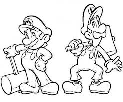 Super mario is one of the most popular subjects for coloring pages. Mario Luigi Coloring Pages Colorine Net 20347 Mala