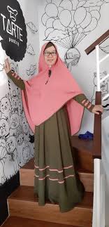 Model Gamis Sederhana Tapi Elegan Warna Hijau Army By Aulia Fashion Hijau Warna Model