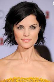 Jaimie Alexander S Textured Chin Length Bob For Black Hair Short Hair Styles Hair Styles Chin Length Hair