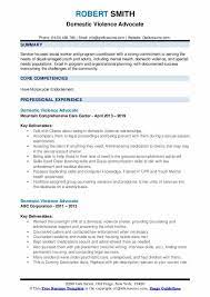 Domestic Violence Advocate Resume Samples | Qwikresume