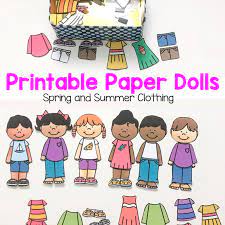 Download and print out free paper doll templates—then have fun coloring them in and cutting them. Printable Paper Dolls For Spring Summer Winter And Fall Fun With Mama