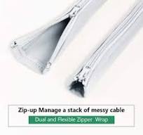 Cable Management Sleeve with Zip-up - 39 Inch Durable Adjustable Cord  Sleeve Wire Cover Concealer Wrap Protect Cables from Pets Chewing for ...