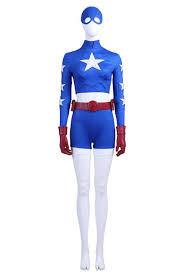Stargirl Courtney Whitmore Blue Tight Clothing Suit Halloween Cosplay Costume Full Set Lolitainside