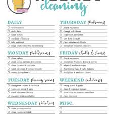 Daily Weekly Monthly Yearly House Cleaning Schedule Archives