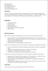 1 campaign field director resume