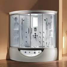 Elitesteam 7.5 kilowatt luxury home steam shower system (steam shower generator, control, steam head, and cable) (brushed nickel inside control). Caribbean Steam Shower