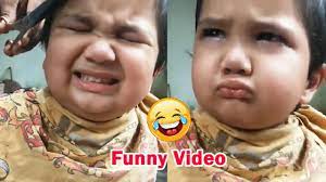 Little Baby Hair Cutting Video Going Viral On Internet Funny Video Grumpy Cute Kid Youtube