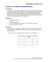 Determine whether each of the following relations are reflexive, symmetric and transitive. Pdf Activity 4 1c Mathematical Modeling G Daddy Academia Edu